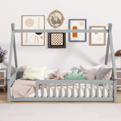 Lit en forme de tente avec garde-corps et lattes, pour une expérience de sommeil confortable et sécuritaire dans les chambres modernes