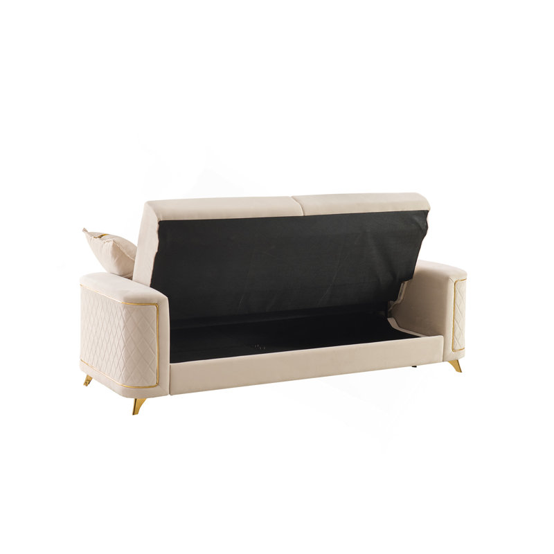 2Pc Sofa and Loveseat Set in Ivory