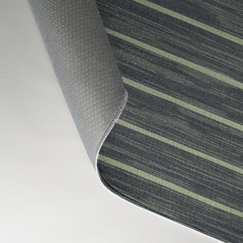 Tapis intérieur / extérieur gris HorizontalStripes, Rectangle 5 pi x 7 pi