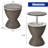 Kaeto Outdoor Plastic Bar Table with Extendable Tabletop-1661766219