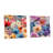 Multicolor Watercolor Fantasy Floral Pattern - Floral Acrylic Wall Art Glass Set Of 2-103920903