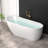 67" x 29.5" Freestanding Soaking Acrylic Single Slipper Bathtub with Reversible Drain