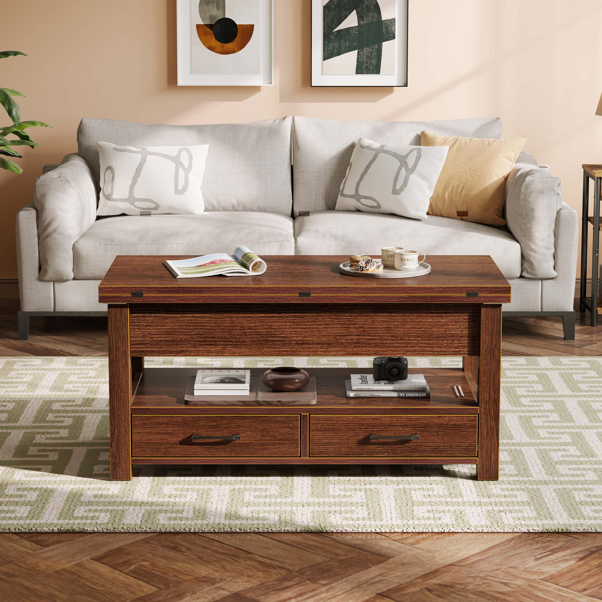 Millwood Pines Chumani Lift Top Coffee Table with Storage & Reviews | Wayfair