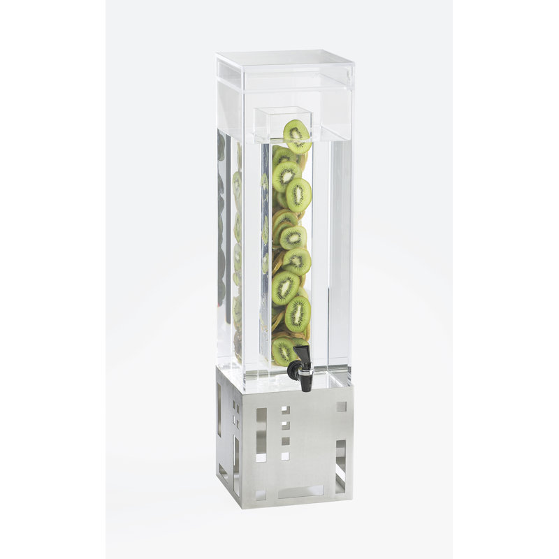 Distributeur de boisson infused, Base en acier inoxydable, H 26,75 po x l 7,5 po x P 9,5 po