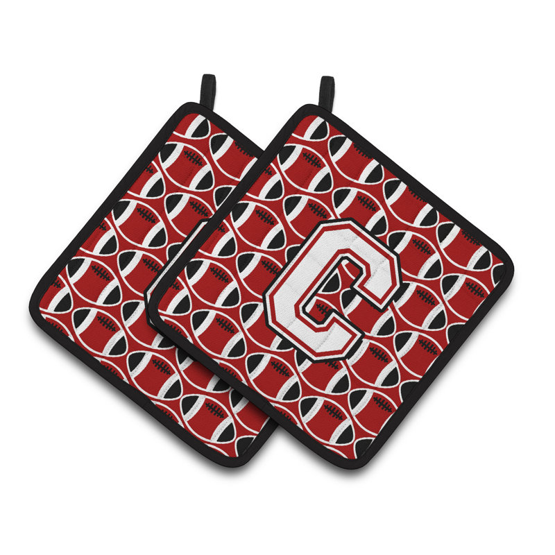 Poignée de football, C, Cardinal / Blanc