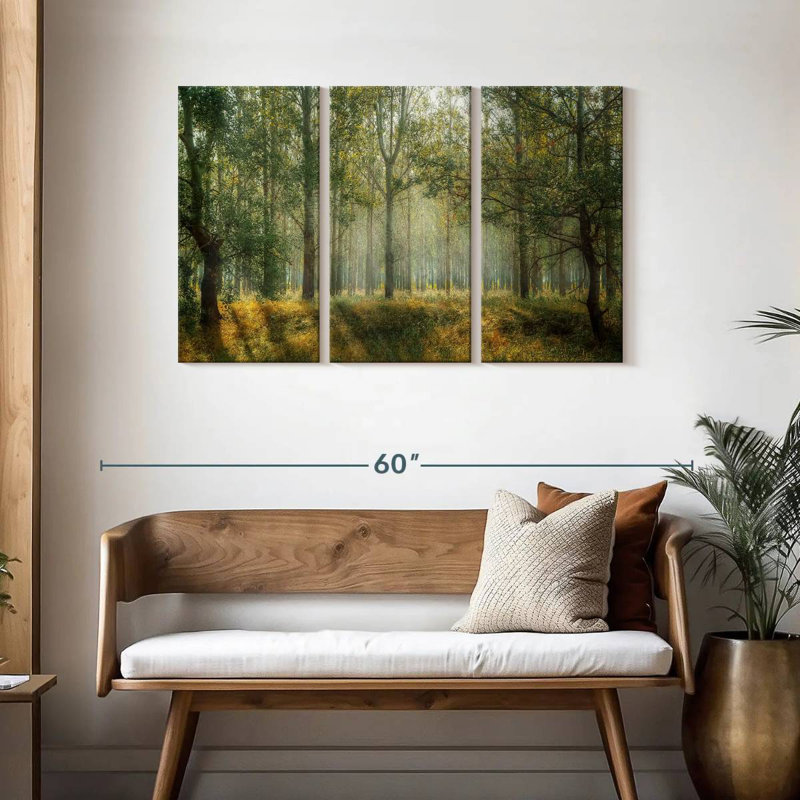 Paysage de forêt verte d'Alvord, H 28 po x l 45 po