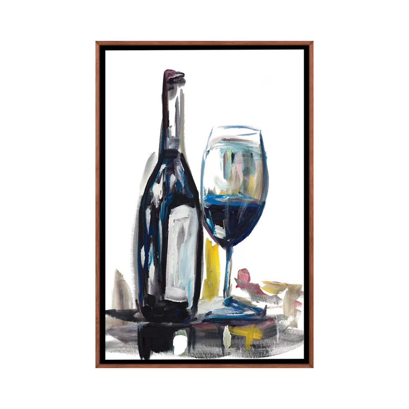 «Time for Wine I» par Andy Beauchamp - reproduction d'art, Pas de tapis, H 48 po x l 32 po x P 1,5 po