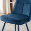 Chaises de salle à manger rembourrées modernes en chenille avec structure en métal pour salle à manger de cuisine-32515467-32515465