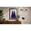 Purple Bear Portrait Modern - Framed Print-890900697-890900703