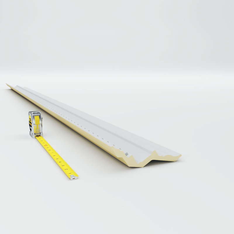 Primed White Polyurethane Geometric Crown Moulding Sample