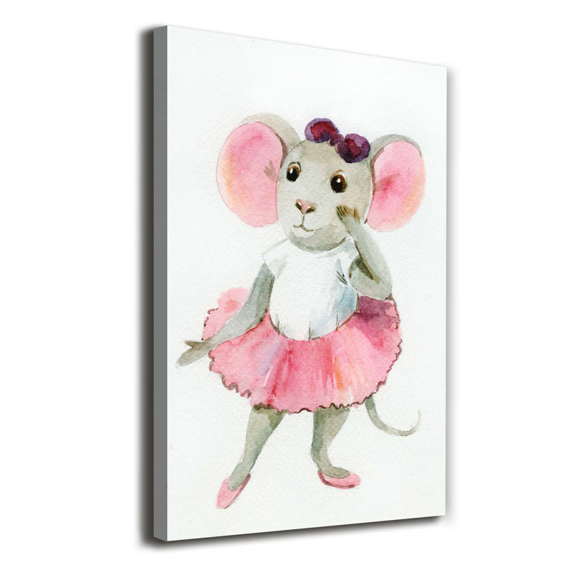 Mouse Ballerina - Wrapped Canvas Print
