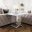 Ensemble de 3 tables de salon en verre trempé 3 pièces-60553860