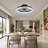 20" Brown Low Profile Ceiling Fan with Light, Dimmable Remote Flush Mount Fandelier-1520945961