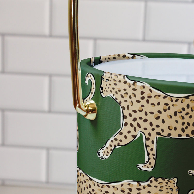 GODET LEOPARD GREEN ICE, Vert