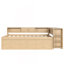 Lit de jour simple avec lit gigogne, structure de lit de jour avec tiroirs de rangement, tablettes latérales et bureau-619545195-619545193