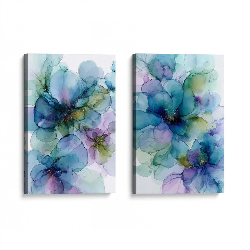 Blooming Mirage, ensemble de 2 impressions, 12 po x 8 po, Toile tendue