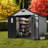 Spacious 8x12 Ft Resin Sheds with Floor, Steel Frame, Modern Backyard Storage-137329454