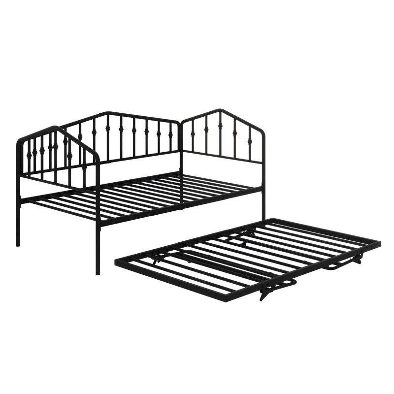 Le lit de jour avec lit gigogne présente des lignes fluides et élégantes ainsi qu'un espace de couchage escamotable polyvalent.
