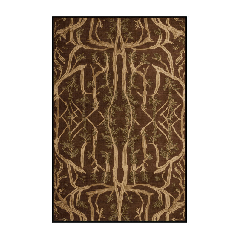 Machine Washable Turkish Brown Area Rug, Rectangle 6' x 9'