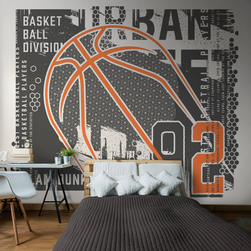 Pascoag Matte Wall Mural, Black, 350cm L x 280cm W