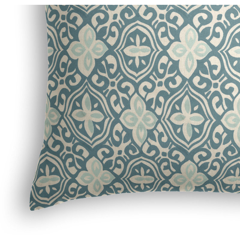 Less Is Moorish Damask Square Pillow Cover & Insert, 20" x 20", Harbor