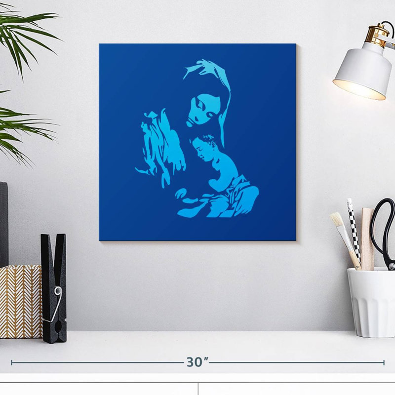 Javetta, Mère Marie et Jésus, H 16 po x l 16 po