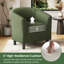 Fauteuil tonneau en velours côtelé, fauteuil d'appoint-1596944505