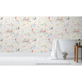 Garden in the Sea Wallpaper | White / Pre-pasted / Roll - 24" x 30'