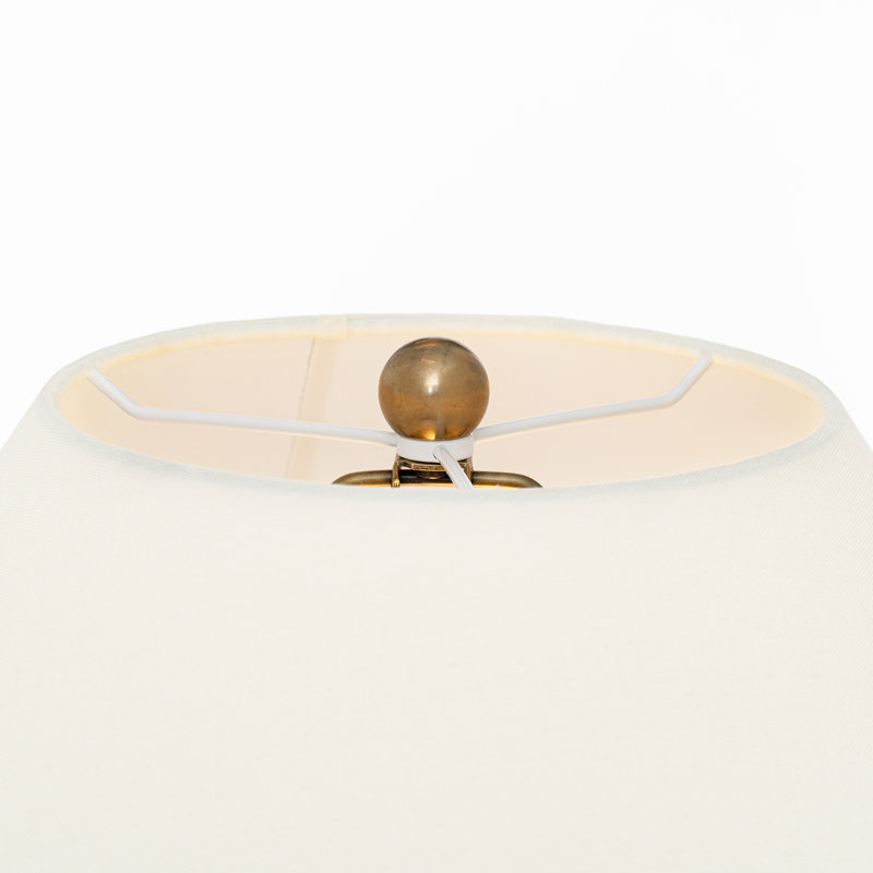 Fasano Table Lamp, Glossy White Crackle