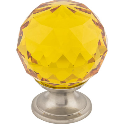 Clear Crystal 1 3/8" Diameter Round Knob