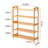 5-Tier Bamboo Shoe Rack Natural Wood Color 26.8 Inch