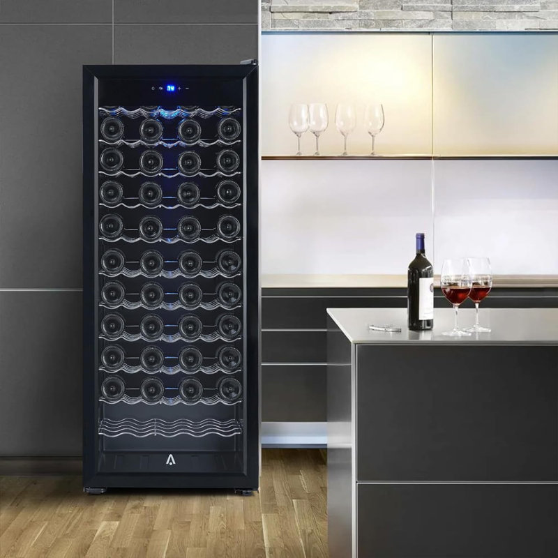 80-Bottl Freestand Wine Cooler With Intelligent Temperature Control And Circulating Air-Cooling