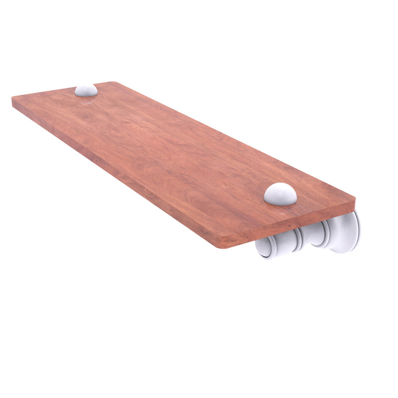 Tablette en bois Freyja, H 2,4 po x l 16 po x P 5,54 po, Blanc mat