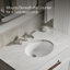 Lavabo de salle de bain ovale encastré en céramique avec trop-plein Caxton®-1704903