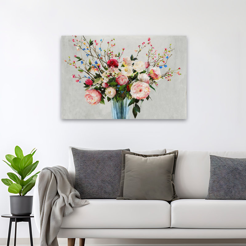 Paysage, nature, plantes, fleurs, Grenade, art mural, H 32 po x l 48 po