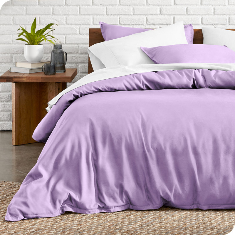 Premium Modern & Contemporary Polyester Duvet Cover & Insert, Twin/Twin XL Comforter + 2 Additional Pieces, Lavender