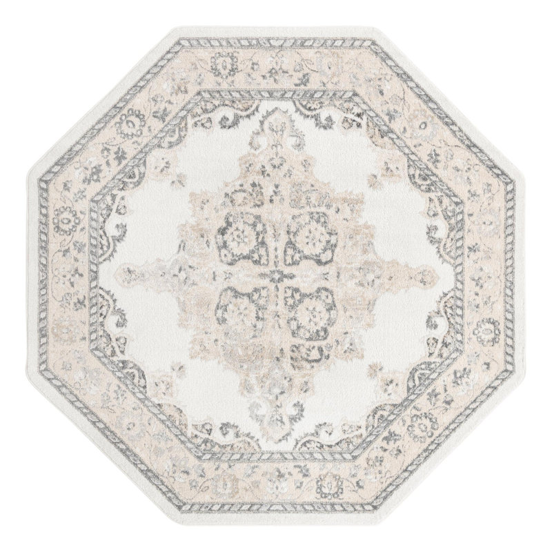 Anjelita Oriental Indoor Rug, Octagon 7'10" x 7'10"