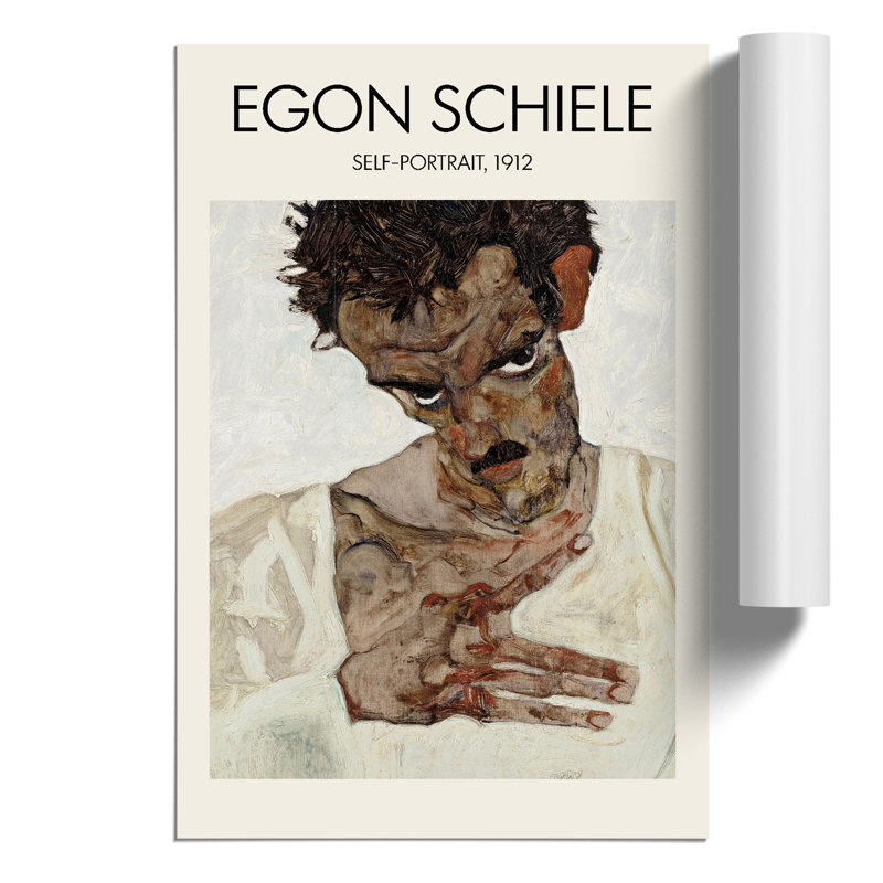 Self Portrait Print by Egon Schiele - Frameless Print, 59cm H x 42cm W x 0.1cm D
