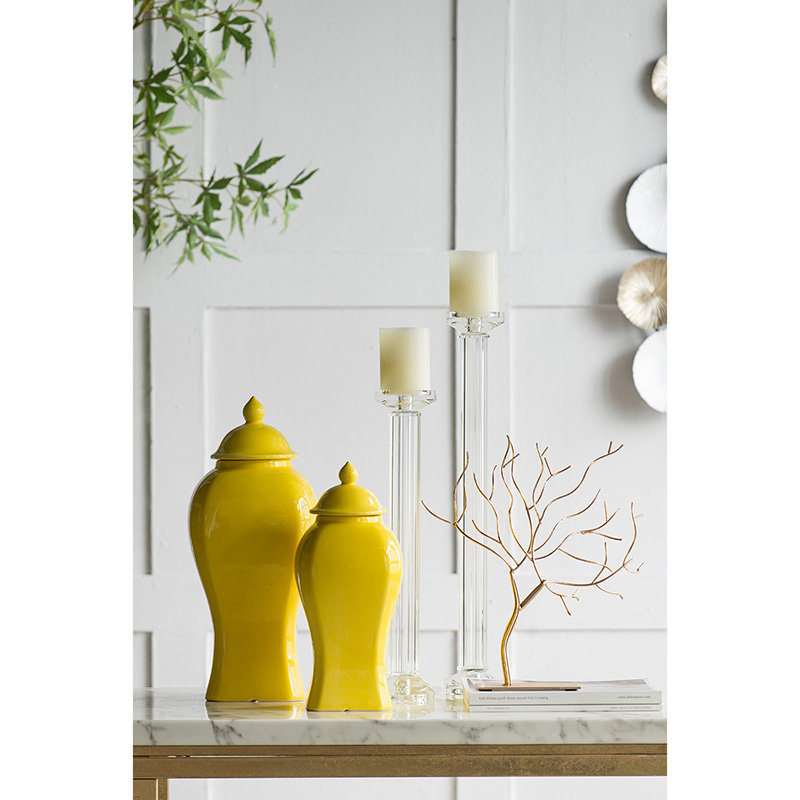 Chandelle en cristal, H 23 po x l 3,5 po x P 3,5 po