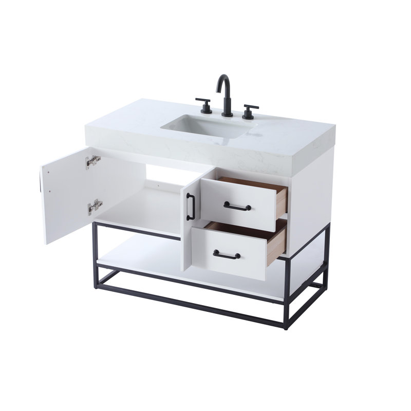 Meuble-lavabo simple 42 po, Blanc