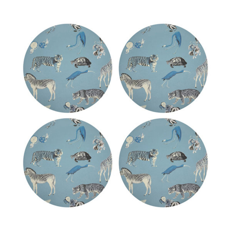 Exotix Vegan Leather Round Placemats, Stamford