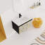 Meuble-lavabo mural flottant 30 po avec lavabo en céramique et porte d'armoire à fermeture en douceur