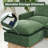 100" Chenille Sectional Couch With Two Ottomans-259962184