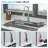 31.5" Drop In Waterfall Kitchen Sink - 31.5 X 21 Inch Single Bowl 16 Gauge Stainless Steel Ledge Workstation Kitchen Sinks With Pull-Out Faucet & Cup Washer