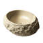 Lavabo de salle de bain ovale irrégulier en résine 18 po Artistic, couleur beige, motif de pierre, sans robinet, vasque d'entretien facile en beige