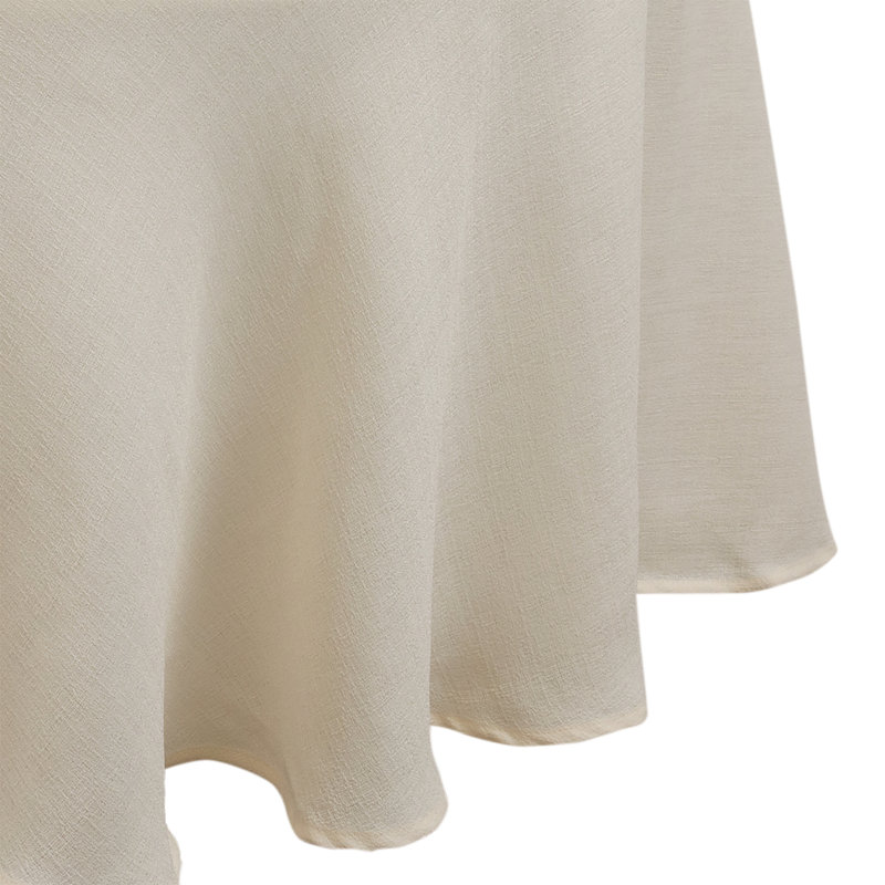 Tyia Round Polyester Tablecloth, Cashmere