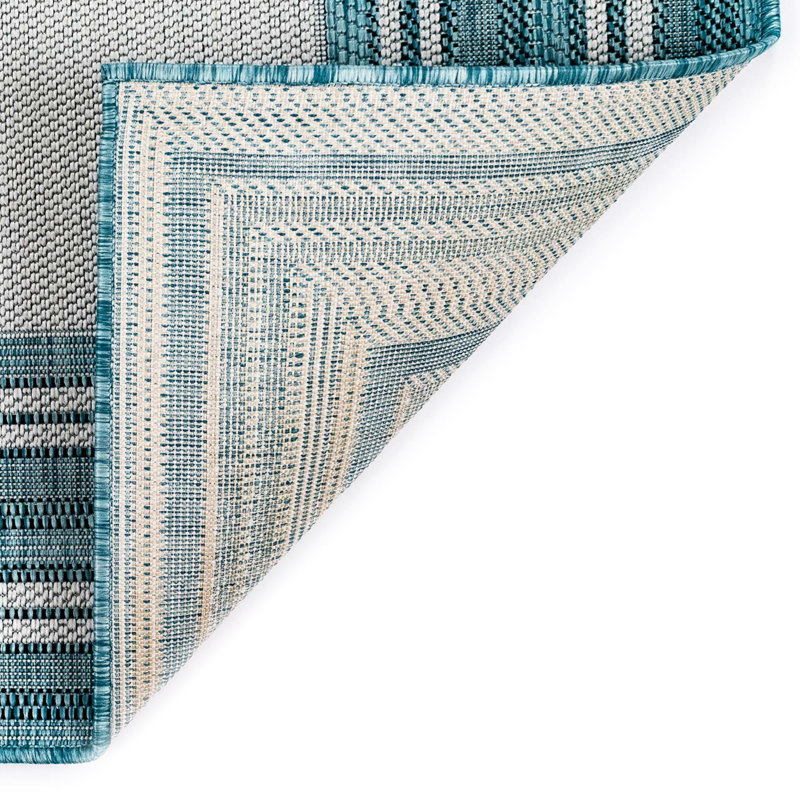 Bugbee Geometric Indoor / Outdoor Rug, Rectangle 6'6" x 9'4"