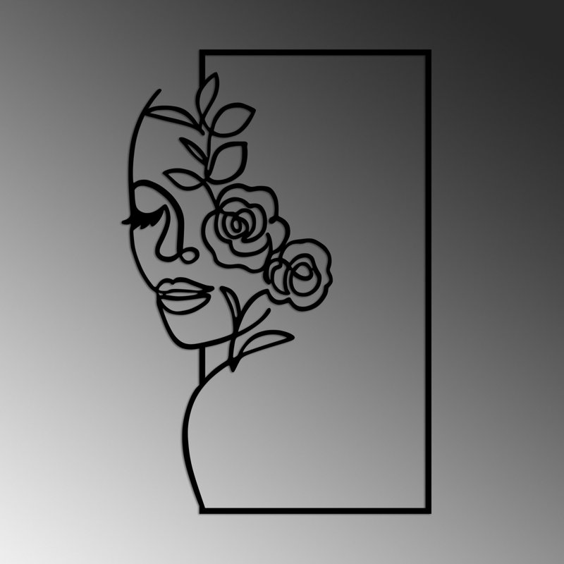 Accessoire mural décoratif en métal, H 18,10 po x l 27,60 po x P 0,80 po