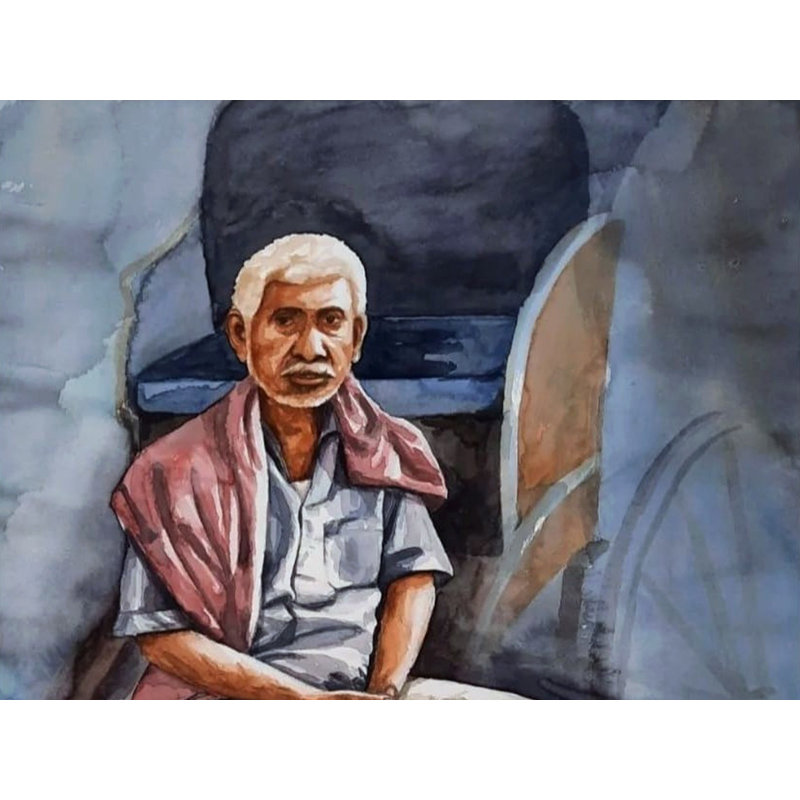 Extracteur de pousse-pousse Kolkata | Peinture de Noharika Deogade