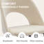 Chaise rembourrée moderne en velours courbé (blanc)-2075046512